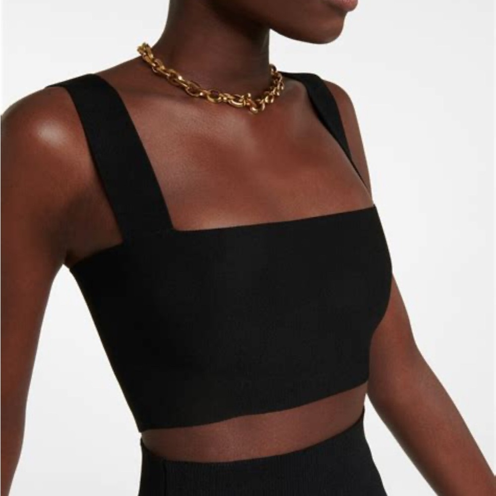 Victoria Beckham Black Crop Top